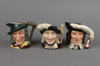3 Royal Doulton character jugs - The Pied Piper D6462 4", Aramis D6454 4" and D'artagnan D6764 4"