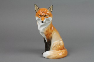 A Royal Worcester figure - The Seated Fox 5"