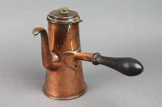 A 17th Century style copper side handled coffee pot 7"