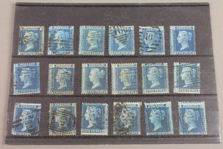 GB, 1858 2d blues - 18 x plate 9 