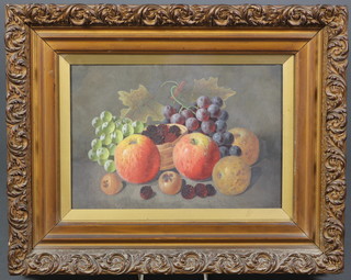 An Edwardian watercolour, still life study of fruits 8.5" x 12"