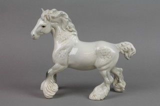 A Beswick figure of a grey shire horse 11"