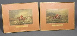 T Walsh, a pair of 19th Century prints, hunting scenes "A Check and Get Away Forward" 11" x 18" 