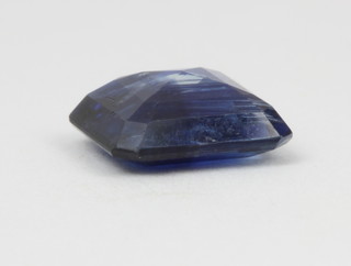 A square cut loose natural kyanite stone, approx 3.55ct
