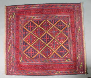 A red ground Gazak rug 39" x 45"