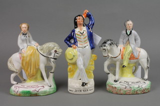 3 reproduction Staffordshire groups - The Princess, The Prince and Jack Tarr
