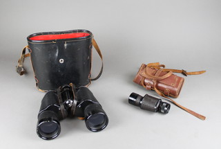 A pair of Regent 10 x 50 binoculars together with a Broadhurst Clarkson & Co monocular 12x