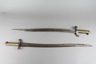 2 French chassepot bayonets (no scabbards)