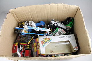 A collection of various toy cars 
