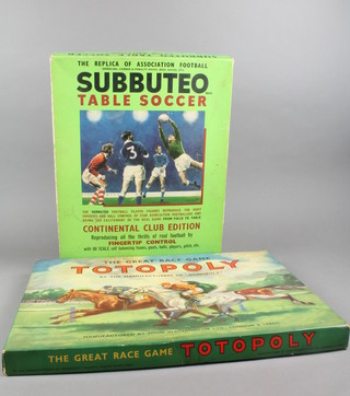 A Subbuteo table soccer game boxed and a Totopoly game boxed