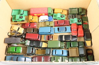 22 various Matchbox cars (re-painted) together with 11 Dublo Dinky cars and 2 Britains cars 