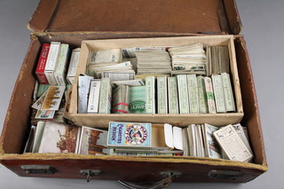 A good collection of cigarette cards contained in an attache case 