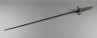A 19th Century foil, the 24" blade marked Klingen