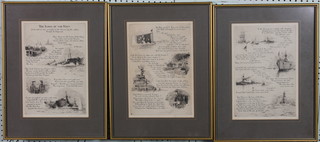 Roland Langmaid, 3 etchings "Laws of the Navy" plates 1, 3 and 4, 12 1/2" x 9 1/2", signed in the margin