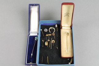 A collection of mainly Edwardian tie pins