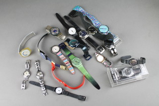 A collection of Swatch wristwatches