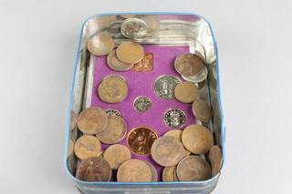 A cased proof coin set and minor coins