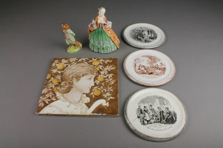 A Royal Doulton figure Sibell HN1695 6 1/2" and other items