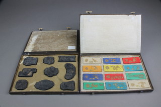 2 boxed sets of Chinese ink blocks