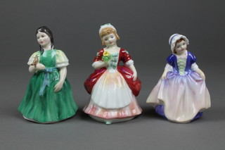 3 Royal Doulton figures - Francine HN2422 5", Valerie HN2107 5" and Dinky Do HN1678 4.5"