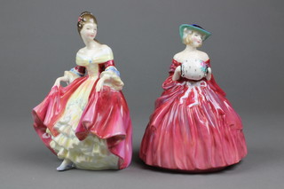 2 Royal Doulton figures - Southern Belle HN2229 8" and Genevieve HN1962 7"