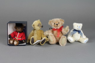 A Deans teddybear guardsman 5", a limited edition Bocs Teganau teddybear, a Di Lawrence teddybear 6" and a 2007 Hermann white teddybear 5" 