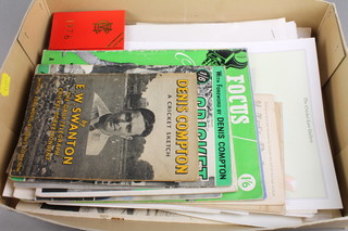 Cricket, 1 volume E W Swanton "Dennis Compton Cricket" and other books relating to Dennis Compton