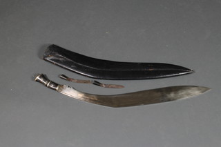 A large Indian Kukri with 13" blade complete with 2 skinning knives 