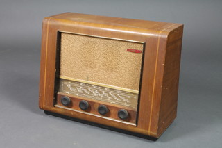 A Philips Cambridge radio contained in a walnut case