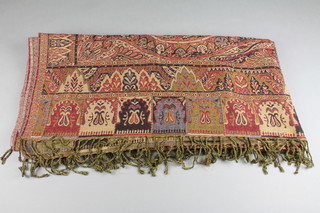 A paisley style shawl 107" x 53"
