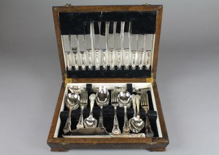 A canteen of silver plated Kings pattern cutlery for 6