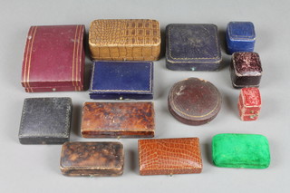A small quantity of Victorian jewellery boxes
