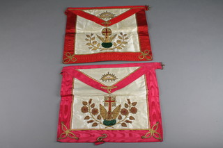2 Masonic 18th Degree Rose Croix aprons