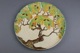 A Carltonware moulded polychrome wall plaque in the form of an oak tree 1144 13" 