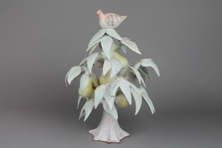 Tessa Fuchs, an earthenware study of a partridge in a pear tree 12" (f)