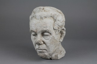 A portrait plaster bust of a gentleman 10"