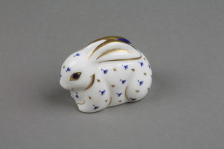 A Royal Crown Derby figure of a seated rabbit 2"