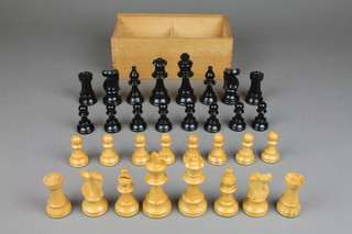 A Staunton's chess set boxed