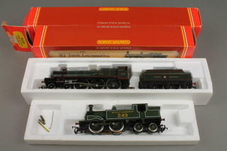 A Hornby OO gauge model locomotive R.103 SR Class M7 loco 0-4-T and 1 other R.830 GWR 4-6-0 loco St David, all boxed
