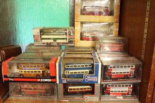 32 Corgi original omnibuses boxed together with 3 ditto trams