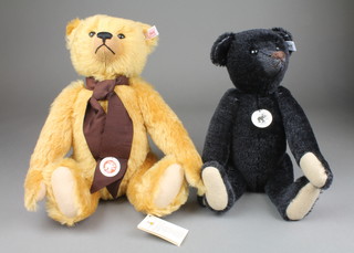 A Steiff limited edition 1908 replica reddish brown bear, with certificate and boxed together with a Steiff limited edition British Collector's 1908 replica black bear with certificate and boxed 12",