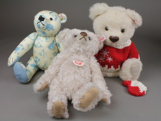 3 Steiff teddy bears - Jakob, Oscar 2008 and Teddy Bear signature 2008, all 11", boxed and with certificates 