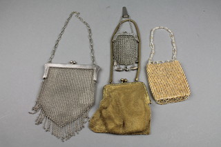 3 chain mail evening bags and 1 other