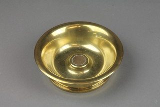 A Trench Art ashtray formed from a 37: gun shell case, dated 1938 