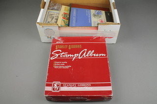 A Stanley Gibbons stamp album, a Senator medium, Royal Mail 1987 special stamp album, a 1967 Stanley Gibbons catalogue etc 