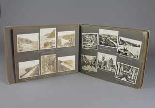 A 1920's black and white photograph album, English scenes