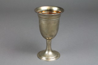 A silver goblet with gilt interior Birmingham 1993, approx. 88 grams