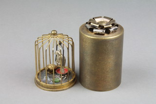 Stuart Devlin, a silver, silver gilt and enamel Twelve Years of Christmas Surprise box - Two Turtle Doves, enclosed in a cage with a ribbon festooned cover, limited edition no. 76/100, boxed, London 1971, approx. 310 grams, 