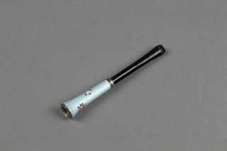 A German silver and guilloche enamel cigarette holder (f)