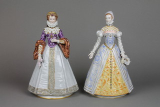 2 modern German figures Elizabeth D'Aubrich 10" and Catherine Medicis 